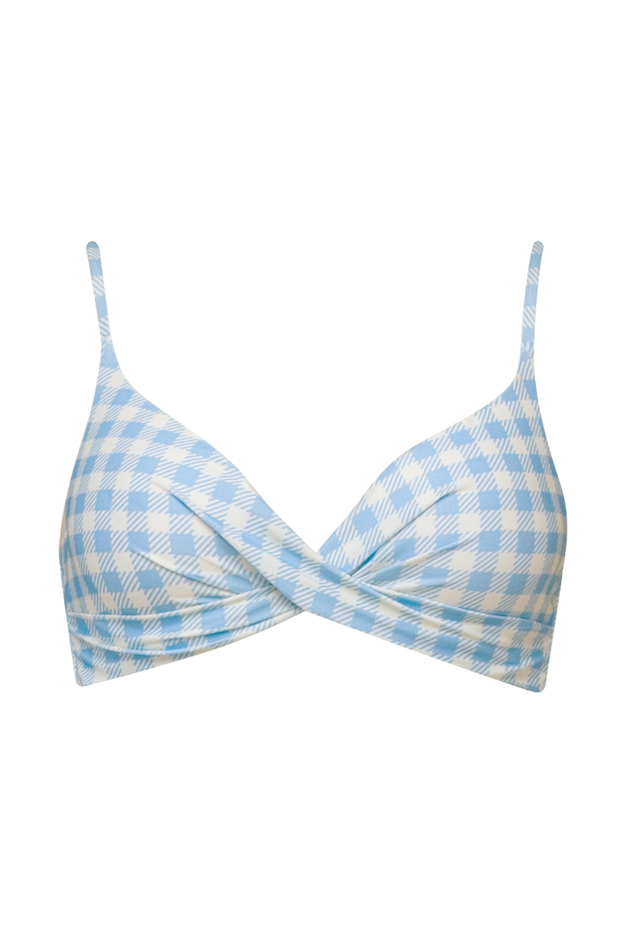 Bermuda Bikinitopp-GINGHAM AQUA