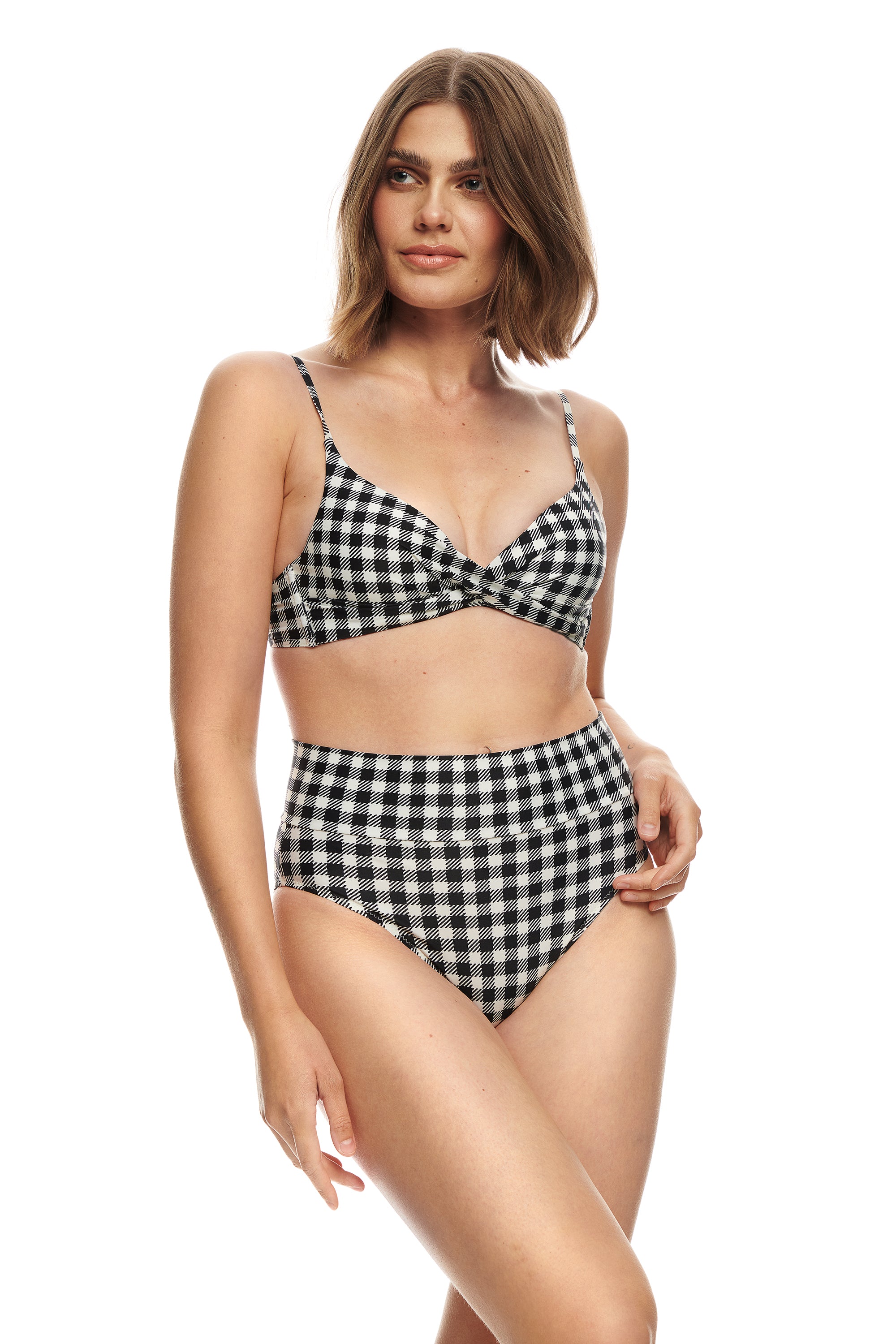 Bermuda Bikinitopp-GINGHAM INK