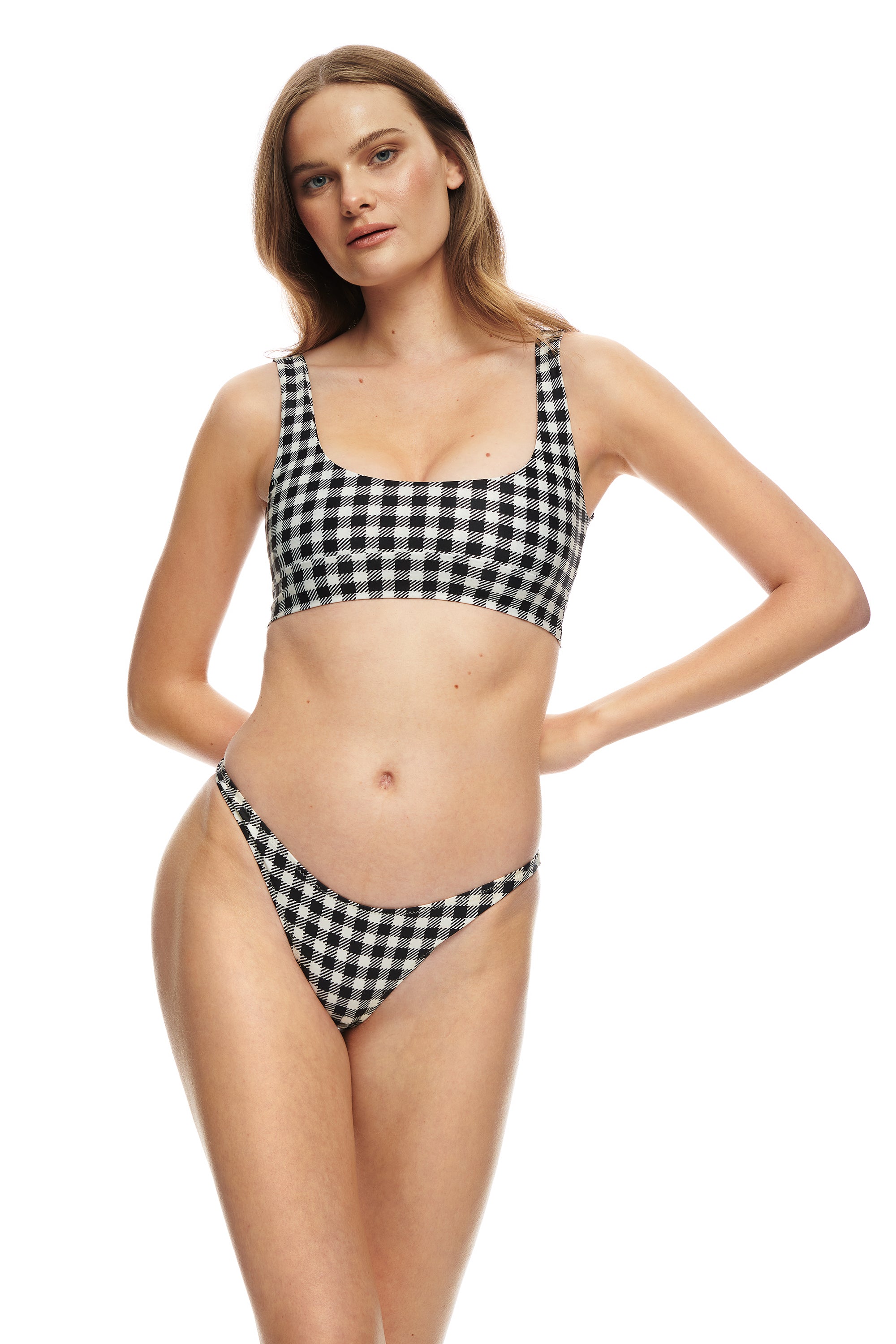 Santa Teresa Bikini Bottom-GINGHAM INK